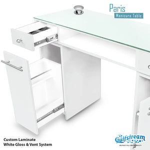 Gulfstream- Paris Double Nail Table -Salon Furniture