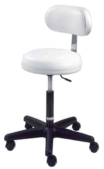 Equipro - Round Esthetics Air-Lift Stool with Back Rest