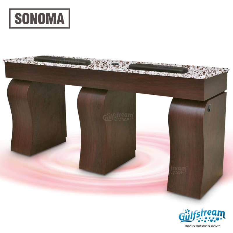 Gulfstream- SONOMA DOUBLE NAIL TABLE -Salon Furniture